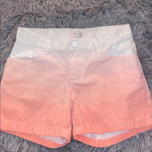 White and Pink Gradient Shorts - Picture 1 of 2